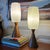 Mid 20th Century Mid Century Conical Wood and Glass Table Lamps - Set of 2 For Sale - Image 5 of 17