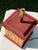 Vintage Folk Art Game Board Painted Wood Table Lamp For Sale - Image 4 of 11