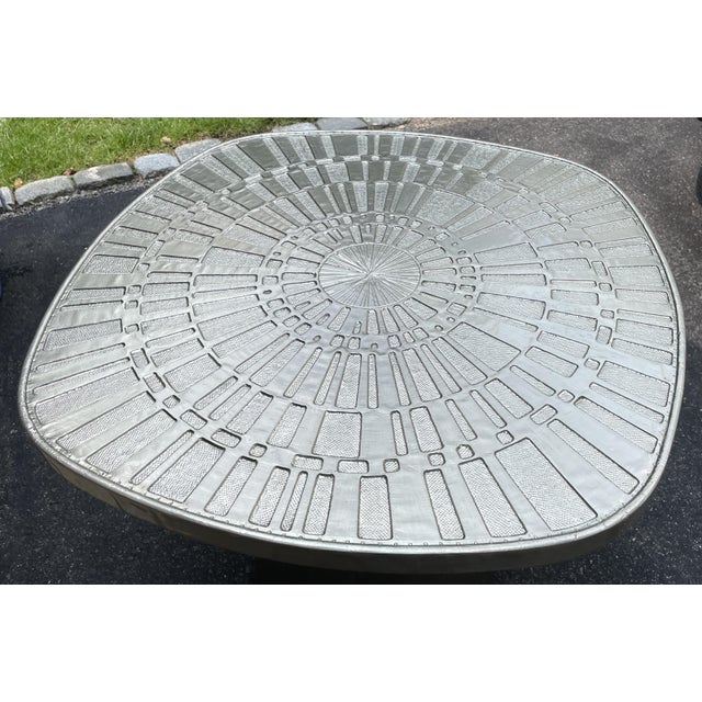 Metal Jonathan Adler Talitha Starburst Nickel-Plated Metal Accent Table For Sale - Image 7 of 11