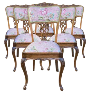Louis XV English Chairs, Set of 6