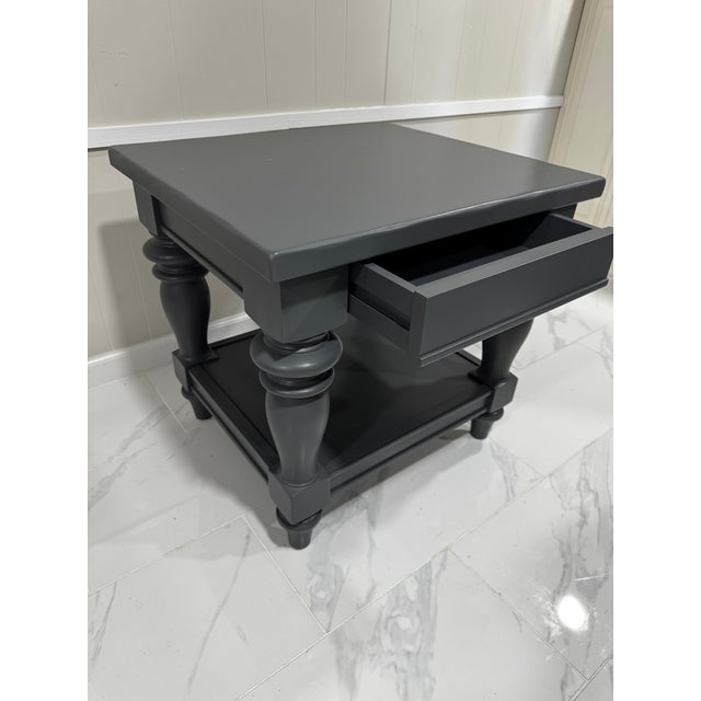 Mid-Century Modern 1990s Professionally Restored Solid Wood End Table For Sale - Image 3 of 5