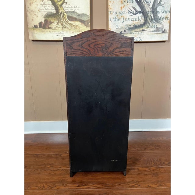 Petite Antique English Bookcase Bookshelf Barley Twist Tiger Oak Display C1920 For Sale - Image 18 of 18