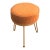 Mid Century Suede Vanity Stool For Sale