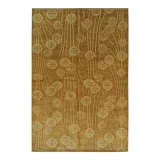 8x10 Lila Jasmine Brown Floral Traditional Hand Knotted Wool Carpet Rug For Sale