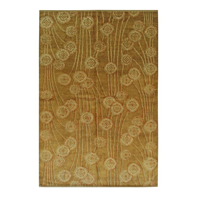 8x10 Lila Jasmine Brown Floral Traditional Hand Knotted Wool Carpet Rug For Sale