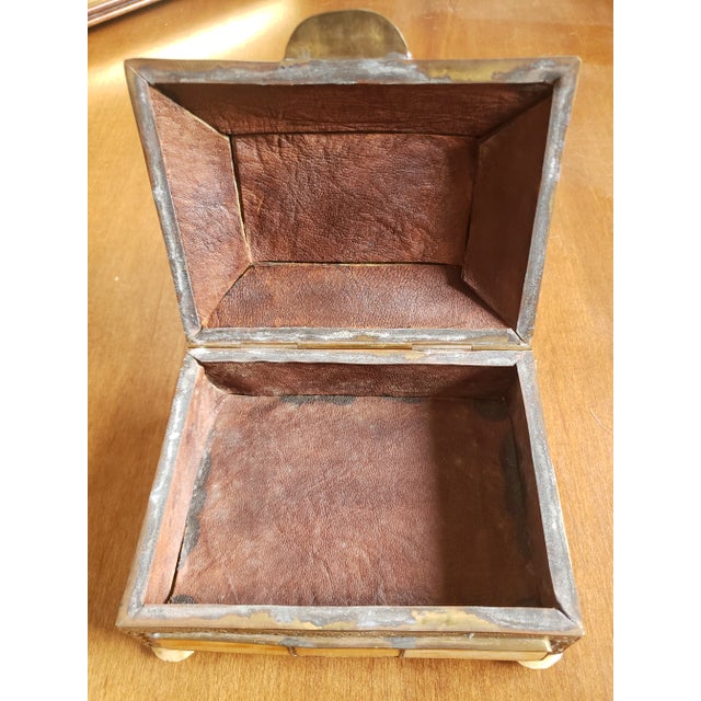 Wood Mid 20th Century Decorative Moroccan Camel Bone Box For Sale - Image 7 of 9