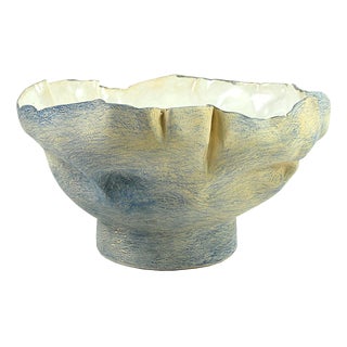 Sculptural Handpainted Pottery Bowl by Joanna Wysocka, 2010s For Sale