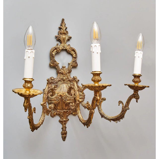 Rococo Wall Lamp in Bronze For Sale - Image 12 of 12