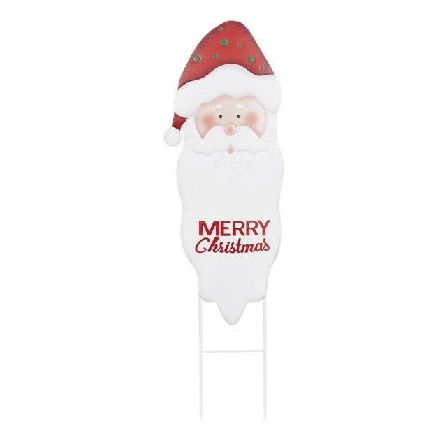 Merry Christmas Santa Stake 44"H For Sale