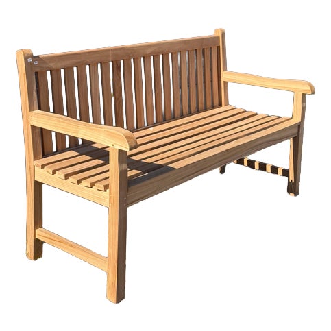 Classic Teak Garden Bench For Sale