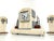 French Art Deco Marble & Onyx Mantel Clock, 1930s, Set of 3 For Sale - Image 12 of 18