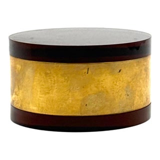 Mid-Century Cylindrical Jewelry Box, Italy 1970s For Sale