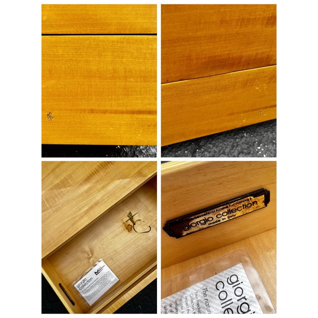 Italian Mid Century Modern Pair of Nightstands With Oblique Tapered Façade | Giorgio Collection Italy For Sale - Image 12 of 12