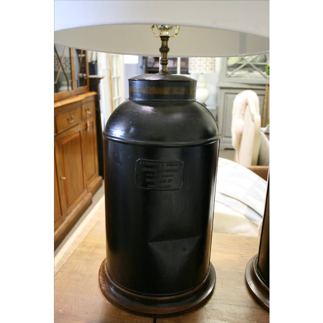 Vintage Tole Lamps - Pair For Sale - Image 4 of 6
