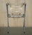 Metal and Acrylic Glass Folding Desk Chair with Swing Back For Sale - Image 15 of 18