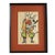 Framed Wood Block Print of Japanese Warrior by Artist Takahashi Shozan III 1920s For Sale