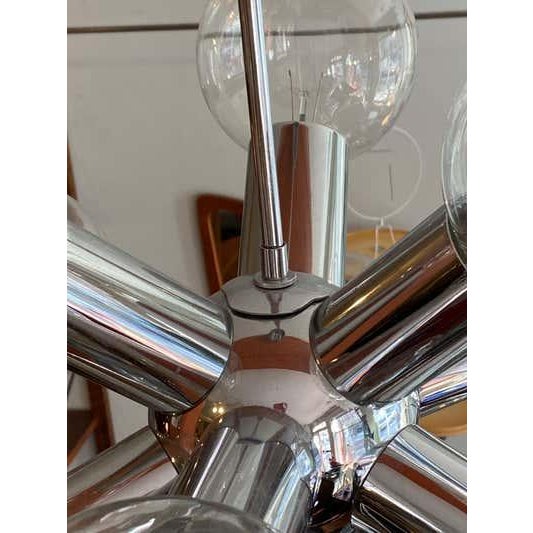 Metal 1968 Mid-Century Modern Kalmar Chrome Aluminum Chandelier For Sale - Image 7 of 7