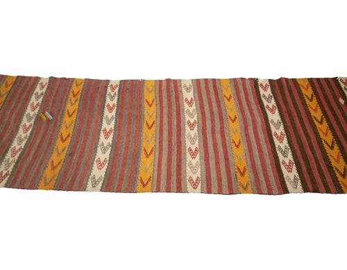 Striped Vintage Turkish Kilim Runner Rugs