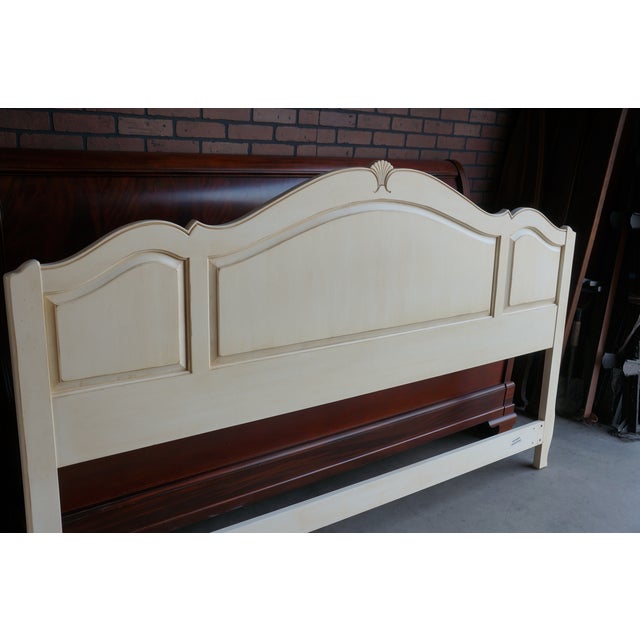 Antique White Ethan Allen Country French Raised Panel King - Cal/King Headboard For Sale - Image 8 of 8