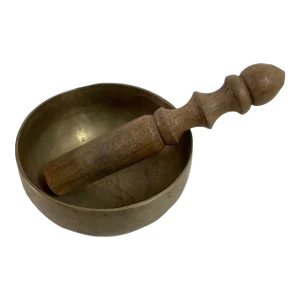Vintage Asian Bronze Singing Hammered Bowl