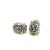 1990s Pair of John Hardy Estate Post Omega Back Earrings Sterling Silver 18k Yellow Gold For Sale In New York - Image 6 of 6