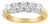 18K Yellow Gold 1.0 Cttw 4 Prong Set Round Cut Diamond Step up 5 Stone Ring Band (F-G Color, SI1-SI2 Clarity) - Size 7 For Sale