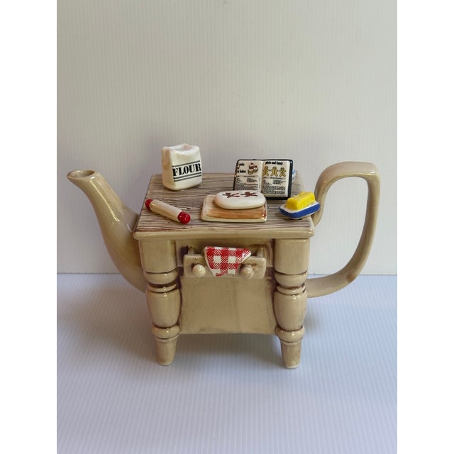 1988 Vintage Paul Cardew Design Collectible Ceramic Novelty Teapot"Baking Day" Made in England For Sale - Image 9 of 18