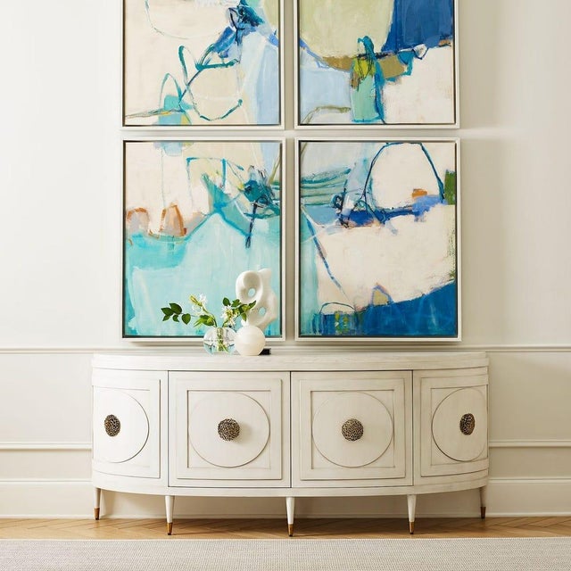 Wood Regency Glam 77" Console Cabinet For Sale - Image 7 of 8