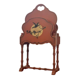 Vintage Orange Colored Magazine Rack
