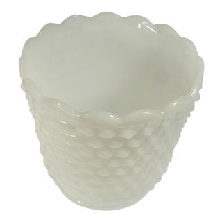 Vintage Fire King Milk Glass Cachepot For Sale