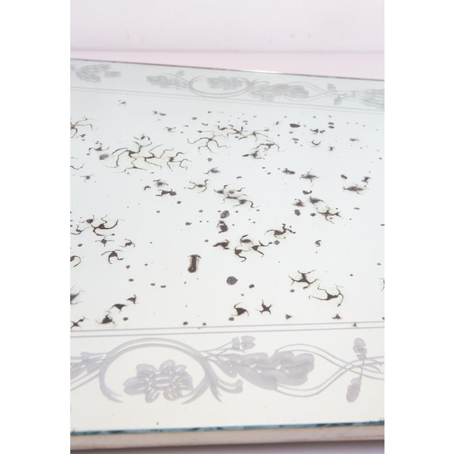 French Venetian Mirror with Engraved Glass, 1950 For Sale - Image 8 of 11