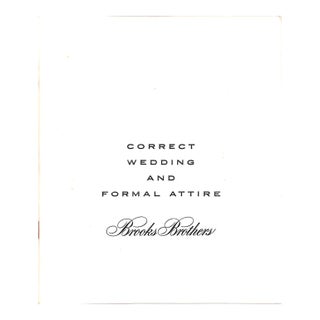 Brooks Brothers Correct Wedding and Formal Attire Catalog For Sale