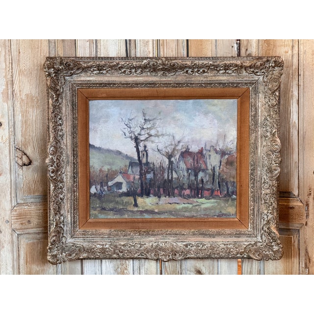 Textile 1950s Village Scene by George René Sinicki For Sale - Image 7 of 7