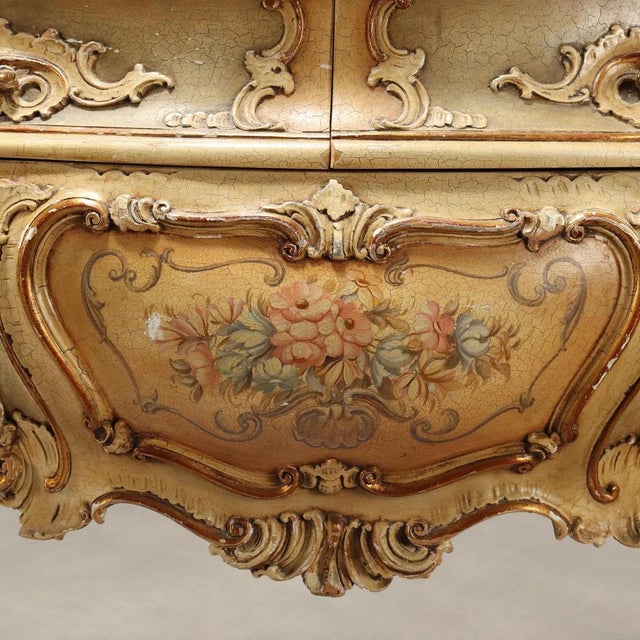 Rococo Style Chest of Drawers with Marble Top For Sale - Image 6 of 10