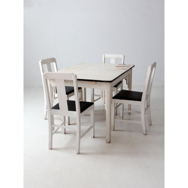 Vintage Square Brand Dining Table Set For Sale - Image 9 of 18