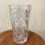 Vintage Mid 20th Century Cut to Clear Crystal Vase Bohemian Czechoslovakia Large For Sale - Image 13 of 13