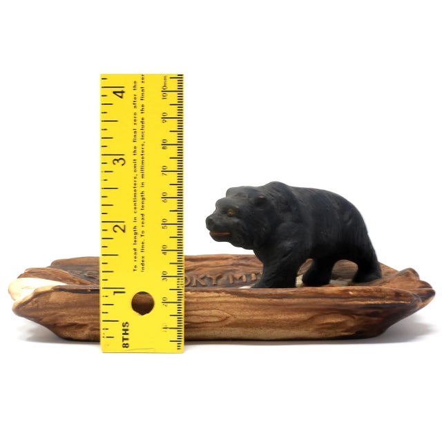 Black Vintage Great Smoky Mountains Ashtray With Black Bear For Sale - Image 8 of 9