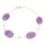12.92 Ct Oval Cut Amethyst and Diamond Chain Bracelet for Women For Sale