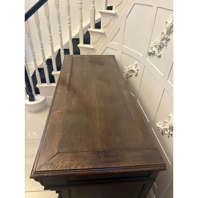 Antique Carved Oak Sideboard, 1880s For Sale - Image 13 of 16