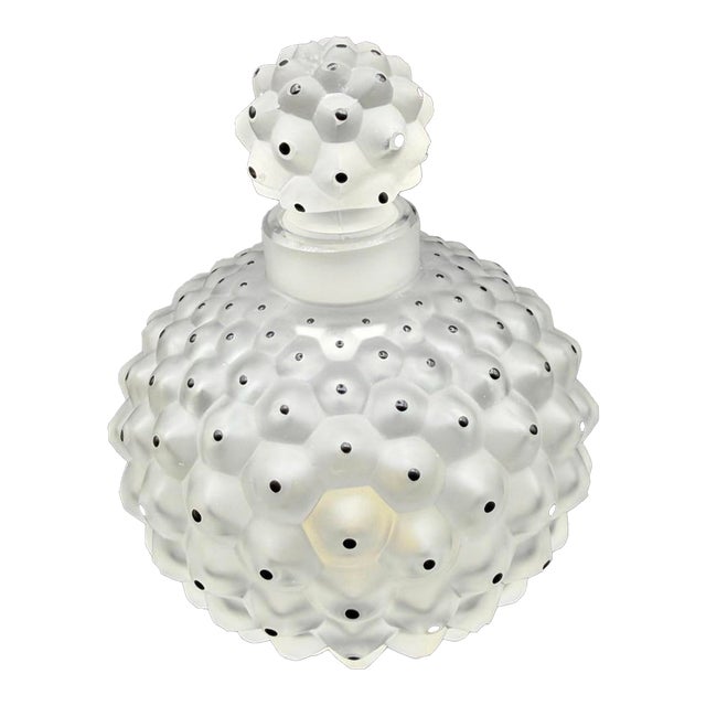 Lalique France “Cactus” Frosted Crystal Perfume Bottle – Iconic 1928 René Lalique Design For Sale