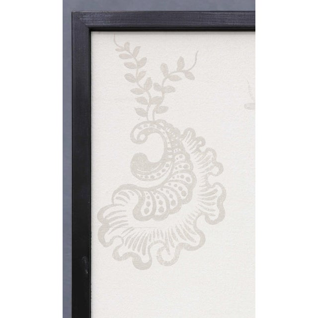 Textile Vintage Mid-Century Shells and Leaves Framed Painting For Sale - Image 7 of 7