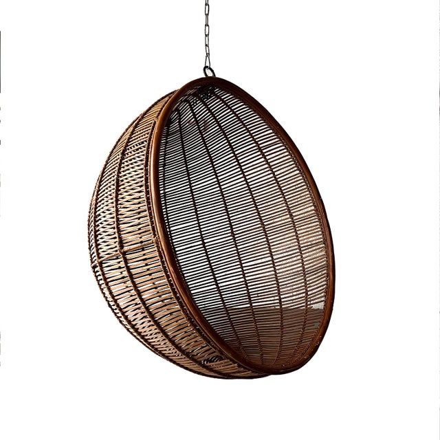 Spherical Reed Hanging Chair, 2000s For Sale - Image 15 of 15