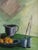 Mid-Century Modern 'Fruit & Brushes' Swedish Expressive Still Life Oil Painting, Framed For Sale - Image 10 of 12