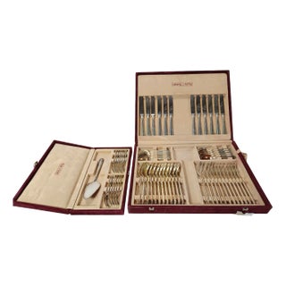 Vintage Silver Cutlery Set from Létang Rémy, 1970s, Set of 59 For Sale