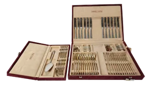 Vintage Silver Cutlery Set from Létang Rémy, 1970s, Set of 59