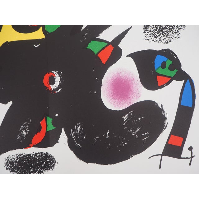 Joan MIRO Fantastic birds Original lithograph (Mourlot workshop) On thick paper 31 x 48 cm Edition San Lazaro, 1976...