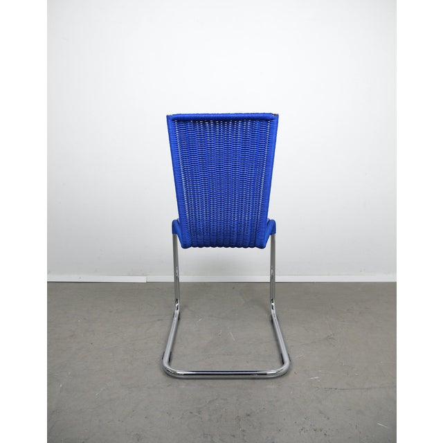 Blue B 20 Cantilever Chairs with High Back and Leather Upholstery by Mart Stam, Marcel Breuer & Jean Prouvé for Tecta, Germany, 1980s, Set of 4 For Sale - Image 9 of 18