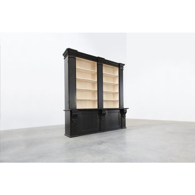 Tall Black MDF Library Cabinet, United Kingdom, 1990s For Sale - Image 7 of 16