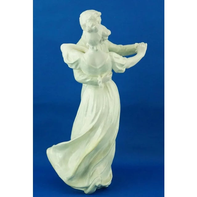 Large Art Nouveau Sculpture Depicting a Dancing Couple by E. Tell for Goldscheider, Austria, Early 1900s For Sale - Image 9 of 18