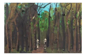 Trees Mixed Media on Paper by Alkis Matheos